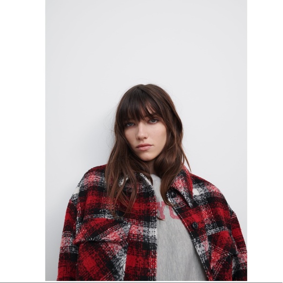 Zara long plaid overshirt - Picture 10 of 13